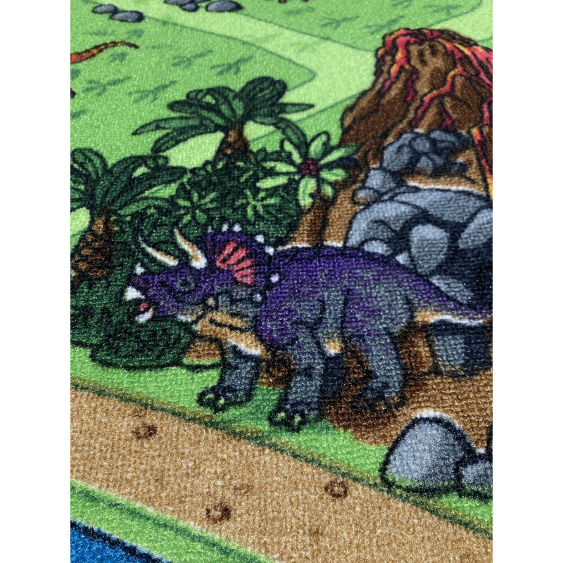 Dywan Dino World 95x133 Dinozaury Mata Do Zabawy Antypoślizgowa Dziecięcy