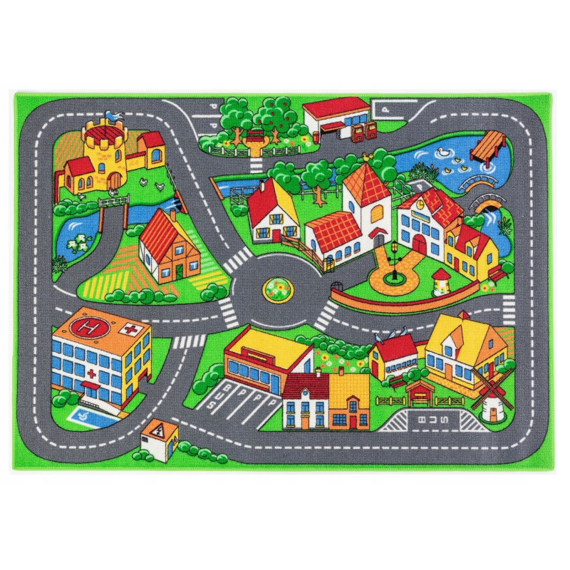 Dywan Country Life 95x133 Uliczki Mata Do Zabawy Antypoślizgowy Dziecięcy Dywan Country Life 95x133 Uliczki Mata Do Zabawy Antypoślizgowy Dziecięcy