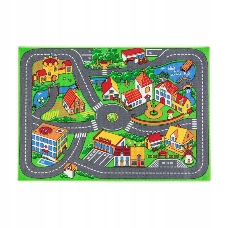 Dywan Country Life 95x133 Uliczki Mata Do Zabawy Antypoślizgowy Dziecięcy Dywan Country Life 95x133 Uliczki Mata Do Zabawy Antypoślizgowy Dziecięcy