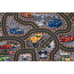 Dywan Racers 140x200 Antypoślizgowy Uliczki Drogi Dziecięcy  MATA DO ZABAWY