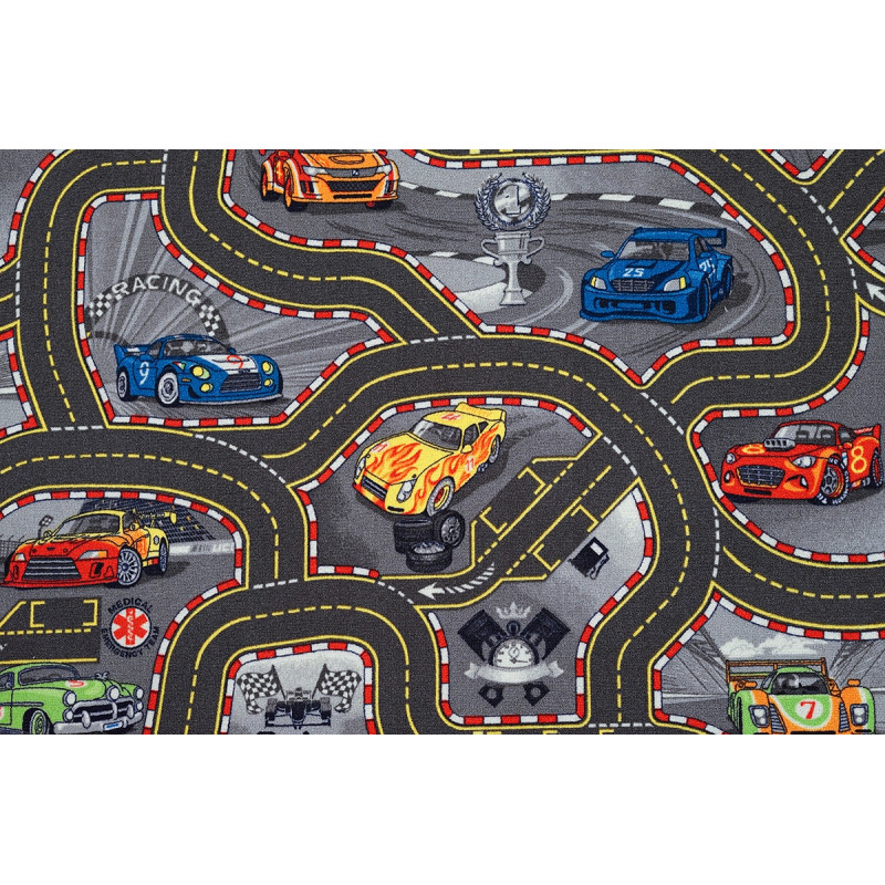 Dywan Racers 140x200 Antypoślizgowy Uliczki Drogi Dziecięcy  MATA DO ZABAWY