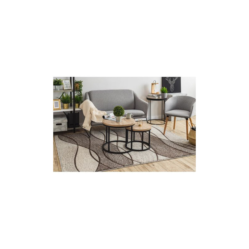 Dywan FEEL 5675/15011 FALE c.brąz / beż / krem 160x220cm Dywan FEEL 5675/15011 FALE c.brąz / beż / krem 160x220cm