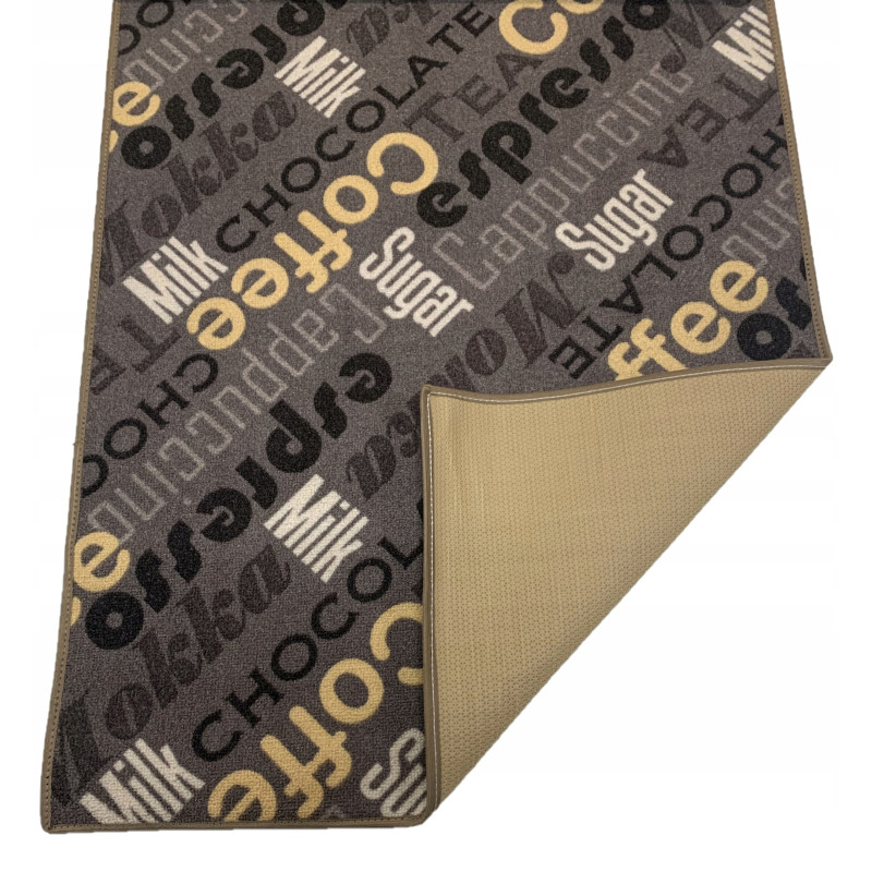 DYWANIK CAPPUCCINO Taupe 67x180cm ANTYPOŚLIZGOWY DO KUCHNI