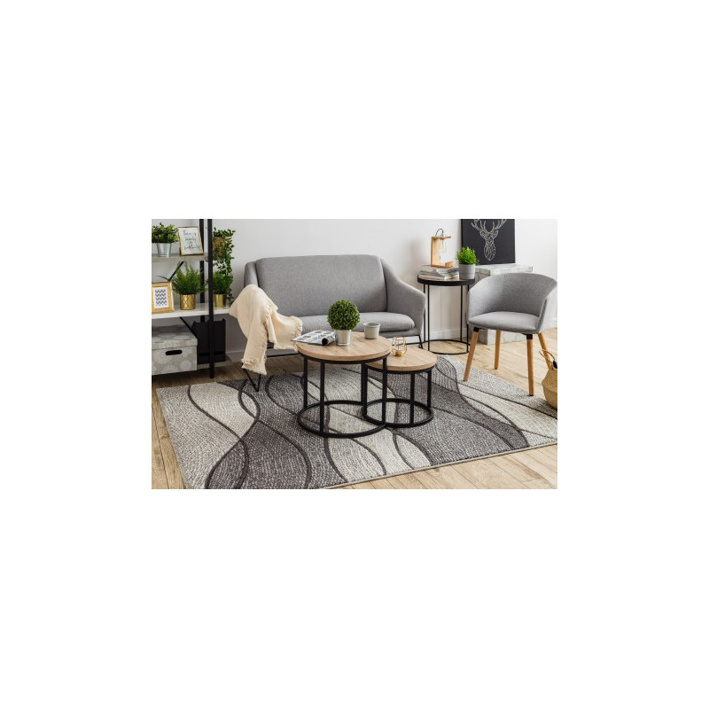 Dywan FEEL 5675/16811 FALE szary / antracyt / krem 200x290cm Dywan FEEL 5675/16811 FALE szary / antracyt / krem 200x290cm