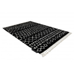 Dywan BERBER ETHNIC G3802 czarny / biały Frędzle berberyjski marokański shaggy 200x290cm