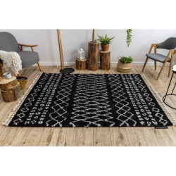 Dywan BERBER ETHNIC G3802 czarny / biały Frędzle berberyjski marokański shaggy 200x290cm Dywan BERBER ETHNIC G3802 czarny / biały Frędzle berberyjski marokański shaggy 200x290cm