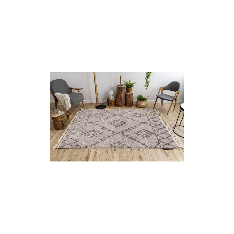Dywan BERBER FEZ G0535 beż / brąz Frędzle berberyjski marokański shaggy 120x170cm Dywan BERBER FEZ G0535 beż / brąz Frędzle berberyjski marokański shaggy 120x170cm