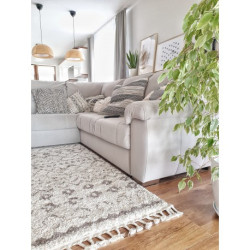Dywan BERBER RABAT G0526 krem / brąz Frędzle berberyjski marokański shaggy 120x170cm Dywan BERBER RABAT G0526 krem / brąz Frędzle berberyjski marokański shaggy 120x170cm