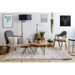 Dywan BERBER TANGER B5940 krem / brąz Frędzle berberyjski marokański shaggy 140x190cm Dywan BERBER TANGER B5940 krem / brąz Frędzle berberyjski marokański shaggy 140x190cm