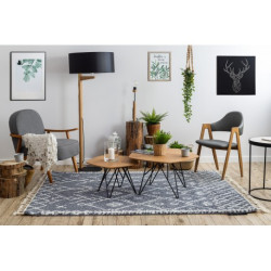 Dywan BERBER TANGER B5940 szary / biały Frędzle berberyjski marokański shaggy 140x190cm Dywan BERBER TANGER B5940 szary / biały Frędzle berberyjski marokański shaggy 140x190cm