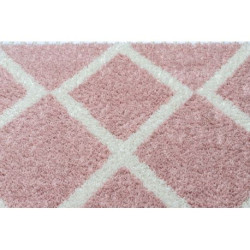 Dywan BERBER TROIK A0010 różowy / biały Frędzle berberyjski marokański shaggy 160x220cm Dywan BERBER TROIK A0010 różowy / biały Frędzle berberyjski marokański shaggy 160x220cm