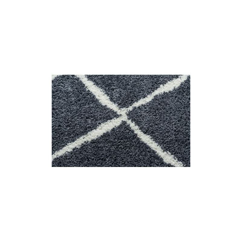 Dywan BERBER CROSS B5950 koło szary / biały Frędzle berberyjski marokański shaggy koło 160cm Dywan BERBER CROSS B5950 koło szary / biały Frędzle berberyjski marokański shaggy koło 160cm
