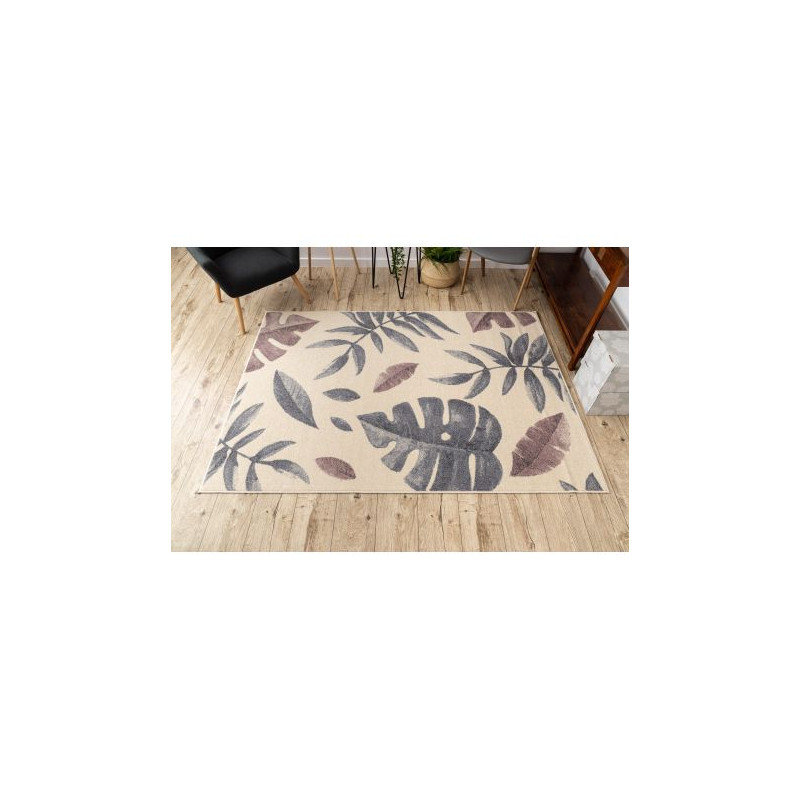 Dywan HEOS 78428 krem / róż LIŚCIE MONSTERA 190x270cm Dywan HEOS 78428 krem / róż LIŚCIE MONSTERA 190x270cm