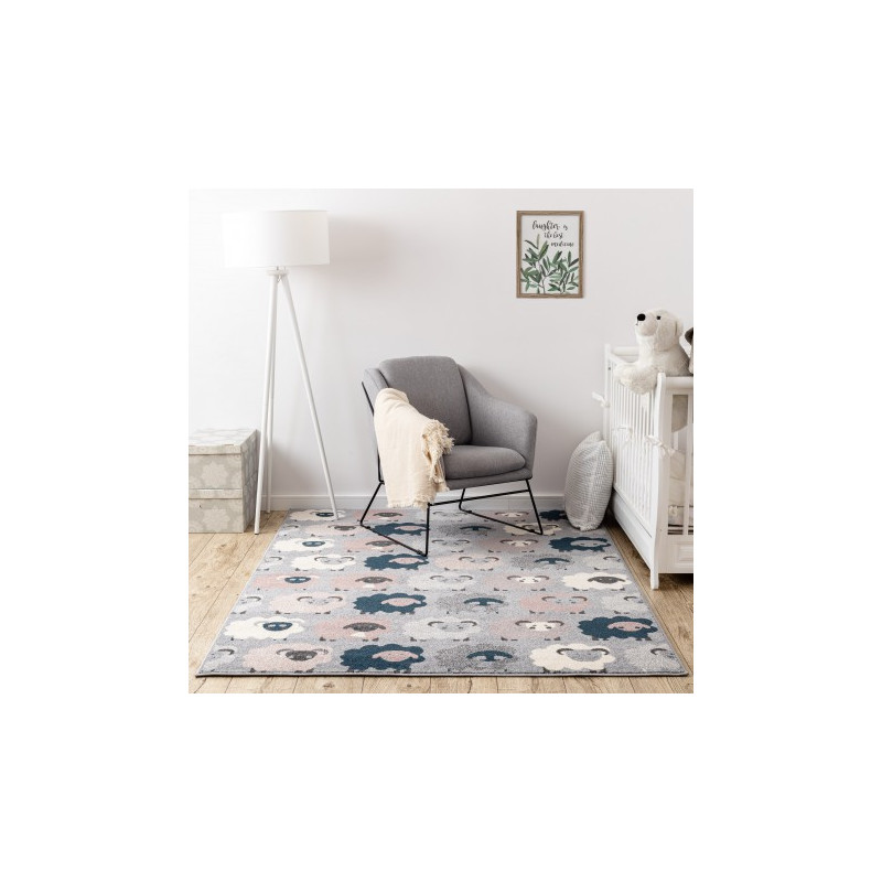 Dywan HEOS 78468 szary / niebieski OWCE 190x270cm Dywan HEOS 78468 szary / niebieski OWCE 190x270cm