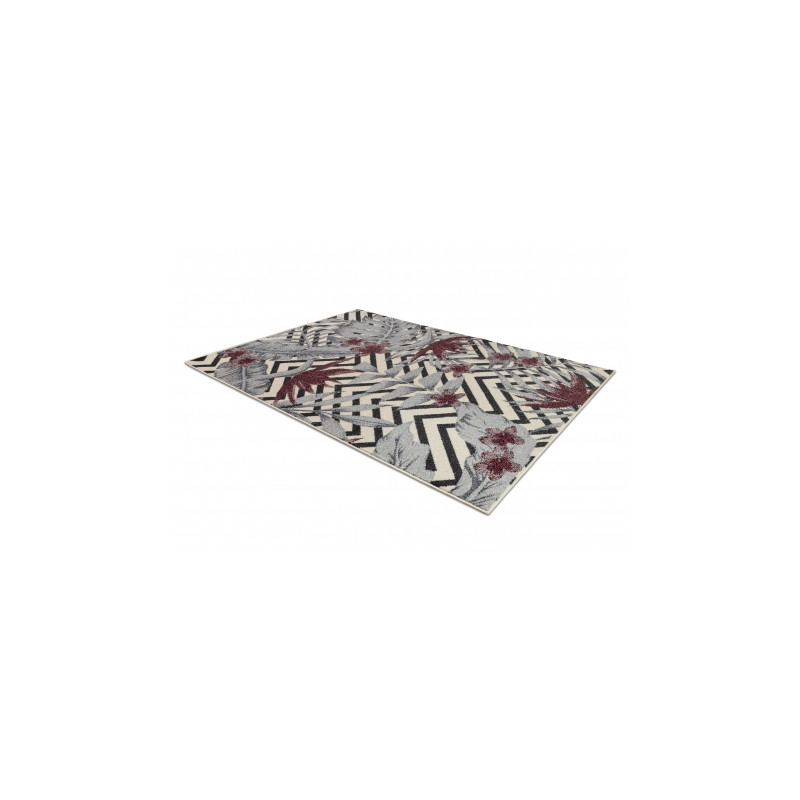Dywan HEOS 78540 krem / bordo LIŚCIE DŻUNGLA 160x220cm