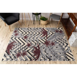 Dywan HEOS 78540 krem / bordo LIŚCIE DŻUNGLA 160x220cm