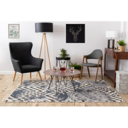 Dywan HEOS 78540 krem / niebieski LIŚCIE DŻUNGLA 120x170cm Dywan HEOS 78540 krem / niebieski LIŚCIE DŻUNGLA 120x170cm