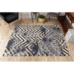 Dywan HEOS 78540 krem / niebieski LIŚCIE DŻUNGLA 190x270cm Dywan HEOS 78540 krem / niebieski LIŚCIE DŻUNGLA 190x270cm
