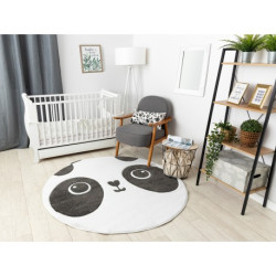 Dywan PETIT PANDA koło biały koło 140cm