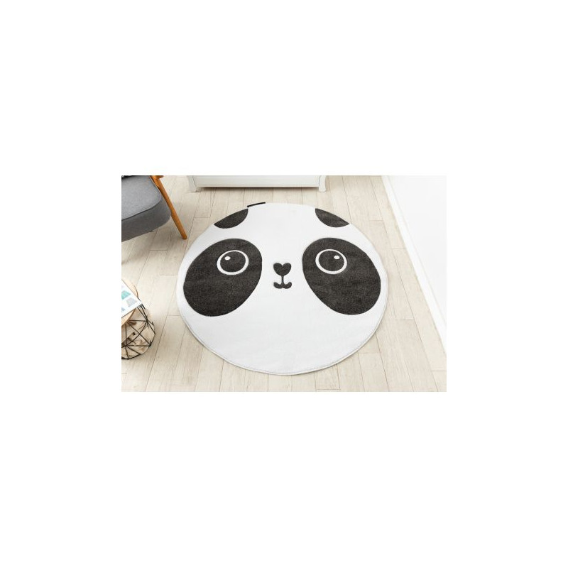 Dywan PETIT PANDA koło biały koło 140cm