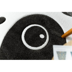 Dywan PETIT PANDA koło biały koło 140cm