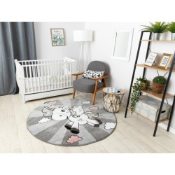 Dywan PETIT UNICORN JEDNOROŻEC koło szary koło 140cm Dywan PETIT UNICORN JEDNOROŻEC koło szary koło 140cm