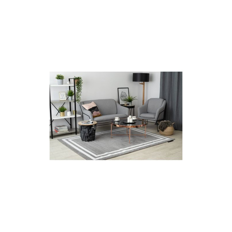 Dywan HAMPTON Ramka szary 120x170cm Dywan HAMPTON Ramka szary 120x170cm