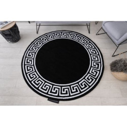 Dywan HAMPTON Grecos koło czarny koło 120cm Dywan HAMPTON Grecos koło czarny koło 120cm