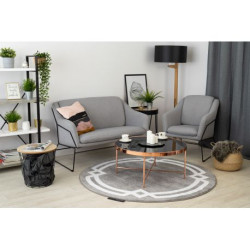 Dywan HAMPTON Lux koło szary koło 120cm Dywan HAMPTON Lux koło szary koło 120cm