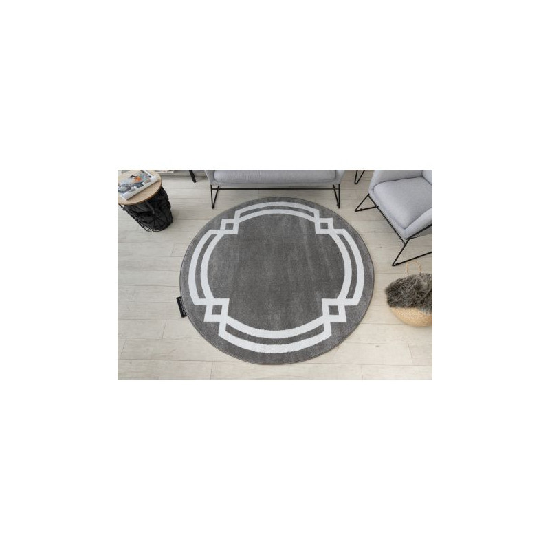 Dywan HAMPTON Lux koło szary koło 120cm Dywan HAMPTON Lux koło szary koło 120cm