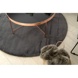 Dywan BUNNY koło antracyt IMITACJA FUTRA KRÓLIKA koło 160cm Dywan BUNNY koło antracyt IMITACJA FUTRA KRÓLIKA koło 160cm