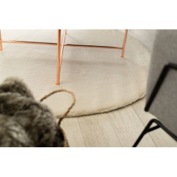 Dywan BUNNY koło beż IMITACJA FUTRA KRÓLIKA koło 80cm Dywan BUNNY koło beż IMITACJA FUTRA KRÓLIKA koło 80cm