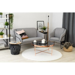 Dywan BUNNY koło biały IMITACJA FUTRA KRÓLIKA koło 100cm Dywan BUNNY koło biały IMITACJA FUTRA KRÓLIKA koło 100cm