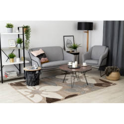 Dywan FEEL 1602/15055 KWIATKI beż / szary 240x330cm Dywan FEEL 1602/15055 KWIATKI beż / szary 240x330cm