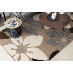 Dywan FEEL 1602/15055 KWIATKI beż / szary 280x370cm Dywan FEEL 1602/15055 KWIATKI beż / szary 280x370cm