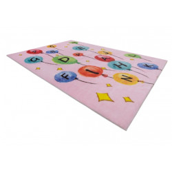 Dywan PLAY Balony litery abecadło G3548-3 róż antypoślizgowy 140x190cm