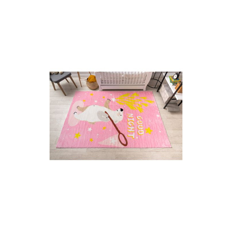 Dywan PLAY Miś gwiazdki G4016-5 róż antypoślizgowy 140x190cm Dywan PLAY Miś gwiazdki G4016-5 róż antypoślizgowy 140x190cm