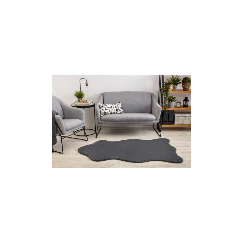 Dywan NEW DOLLY skórka G4337-2 szary antracyt IMITACJA FUTRA KRÓLIKA 60x90cm