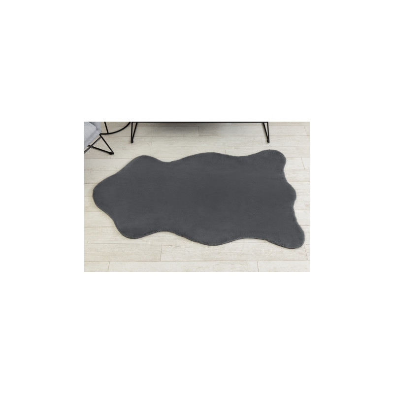 Dywan NEW DOLLY skórka G4337-2 szary antracyt IMITACJA FUTRA KRÓLIKA 60x90cm