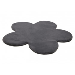 Dywan NEW DOLLY kwiatek G4372-1 szary antracyt IMITACJA FUTRA KRÓLIKA 90x90cm