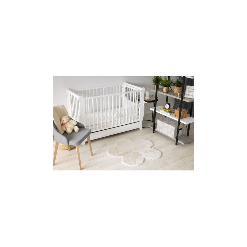 Dywan NEW DOLLY kwiatek G4372-4 beż IMITACJA FUTRA KRÓLIKA 90x90cm