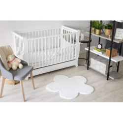 Dywan NEW DOLLY kwiatek G4372-3 biały IMITACJA FUTRA KRÓLIKA 90x90cm