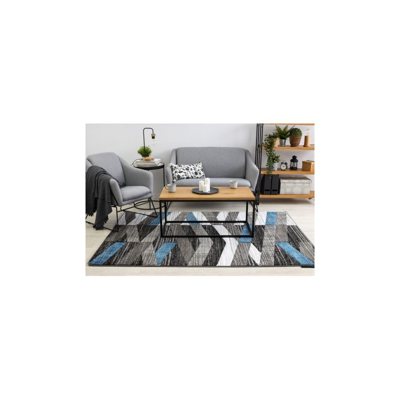 Dywan ALTER Bax Pasy niebieski 80x150cm