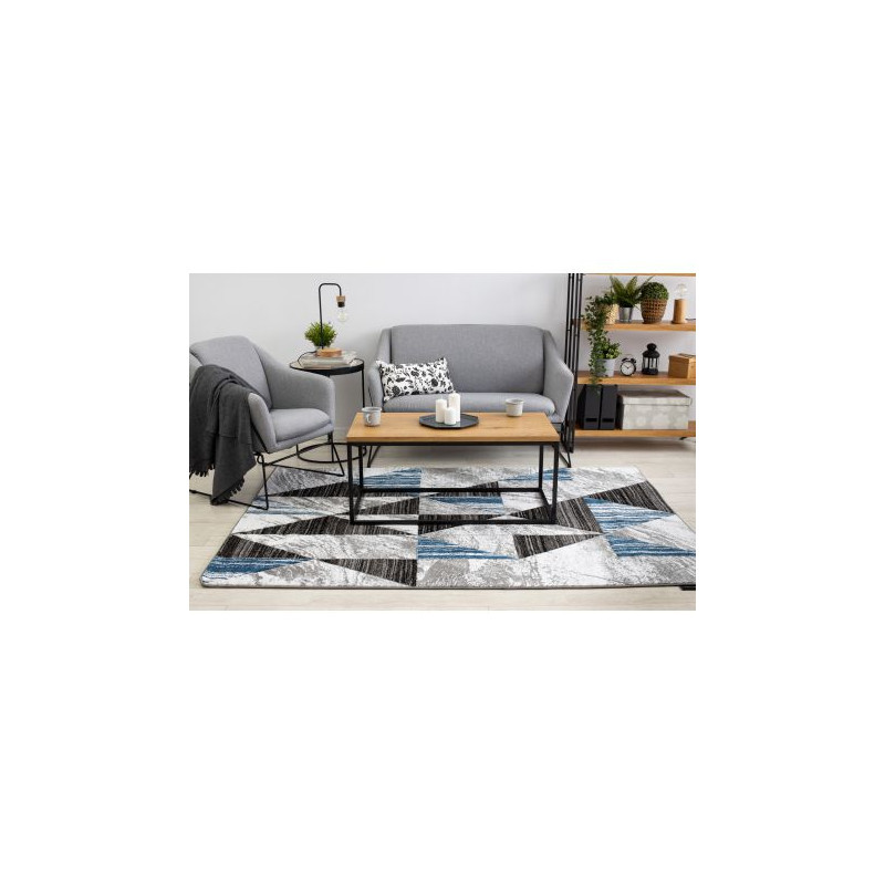 Dywan ALTER Nano Trójkąty niebieski 160x220cm