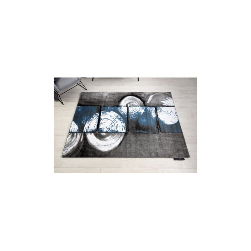 Dywan INTERO PHONO 3D Kwadraty niebieski 120x170cm Dywan INTERO PHONO 3D Kwadraty niebieski 120x170cm