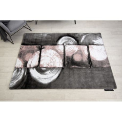 Dywan INTERO PHONO 3D Kwadraty różowy 140x190cm