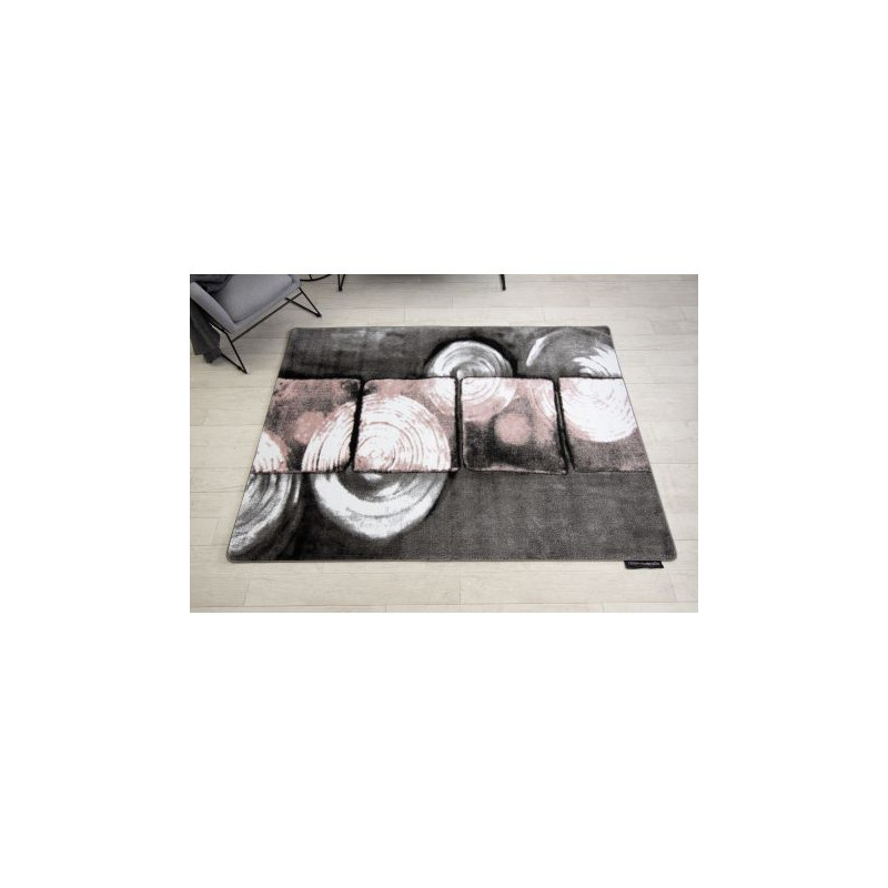 Dywan INTERO PHONO 3D Kwadraty różowy 140x190cm