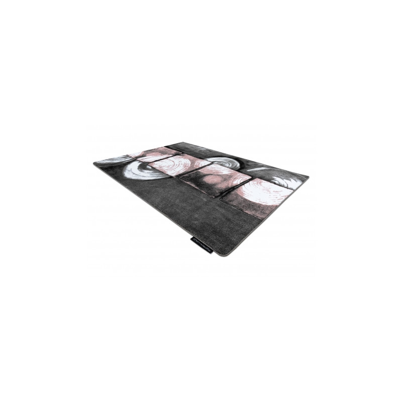Dywan INTERO PHONO 3D Kwadraty różowy 280x370cm
