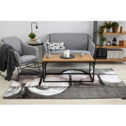 Dywan INTERO PHONO 3D Kwadraty różowy 280x370cm