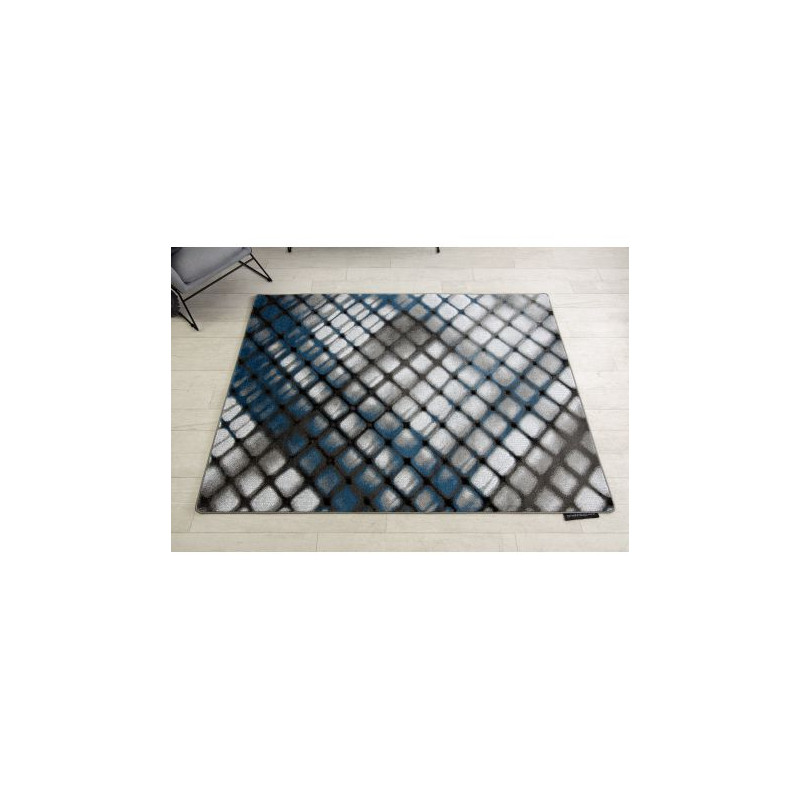 Dywan INTERO REFLEX 3D Kratka niebieski 160x220cm